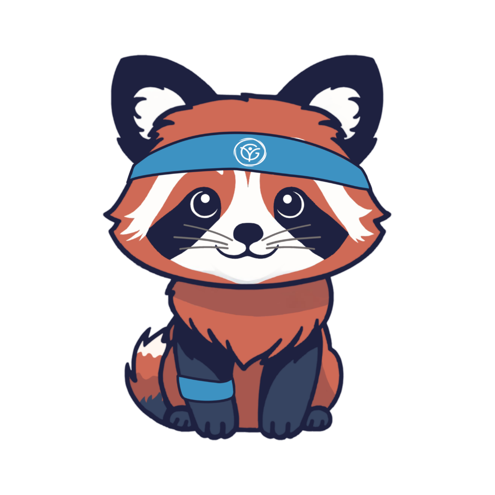 Yorgi, le panda roux mascotte de YORGO